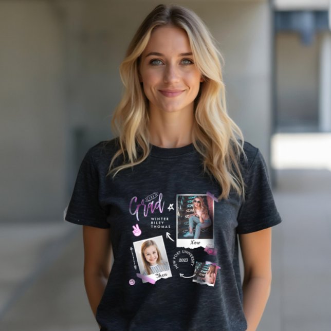 Fun Scrapbook Photo Album Notebook Then & Now Grad Tri-Blend Shirt (Fun Scrapbook Photo Album Notebook Then & Now Grad Tri-Blend Shirt)