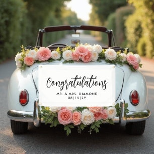 Fun Script Congratulations Car Banner