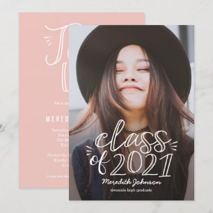 Fun Script EDITABLE COLOR Graduation Announcement