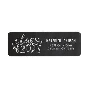Fun Script Graduation Return Address Label