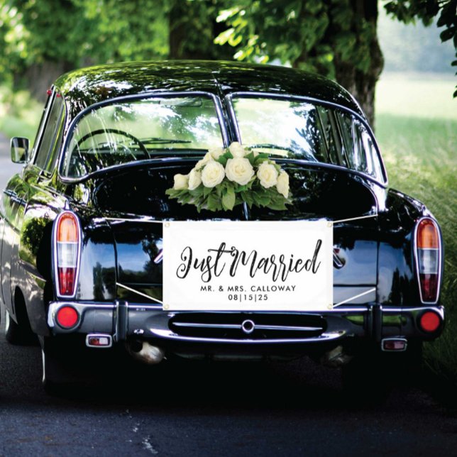 Fun Script Just Married Car Banner (Creator Uploaded)