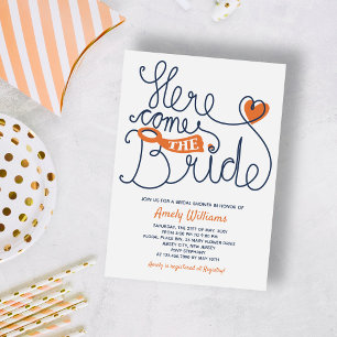 Fun Script Lettering Bridal Shower Invite