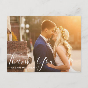 fun script wedding thank you card