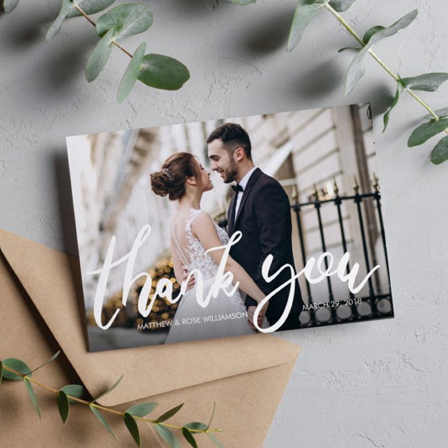 Fun script wedding thank you card (Creator Uploaded)