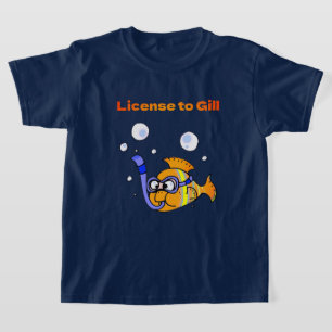 Fun Scuba Diving Fish Pun Design   T-Shirt