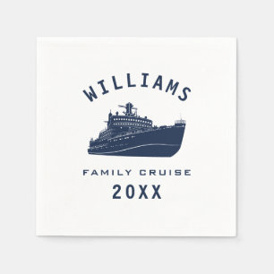 Fun Sea Cruise Ship Family Reunion Summer Vacation Napkin