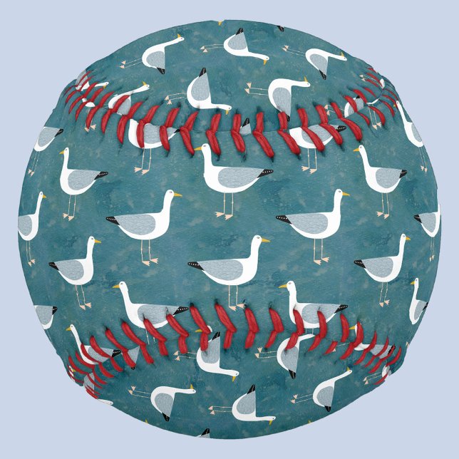 Fun Seagull Pattern Baseball (Seagull pattern baseball for bird lovers)
