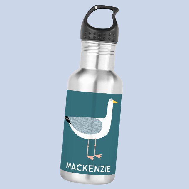 Fun Seagull Personalised 532 Ml Water Bottle (Fun seagull personalized water bottle)