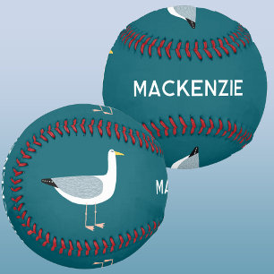 Fun Seagull Personalised Name Baseball