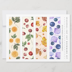 Fun Seasonal Cut Out Bookmark Set  Holiday Card