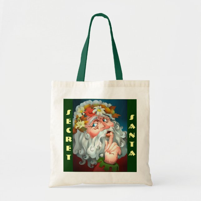 FUN SECRET SANTA GIFT BAG HOLIDAY TOTES BAGS (Front)