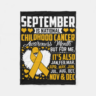 Fun September Is National Childhood Cancer Awarene Fleece Blanket