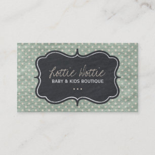 Fun Shabby Dots Business Cards
