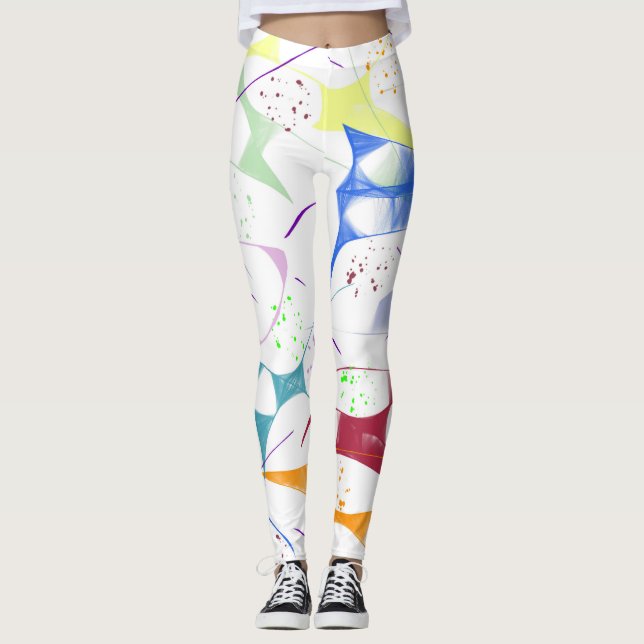 Fun Shapes And Splatters Leggings (Front)