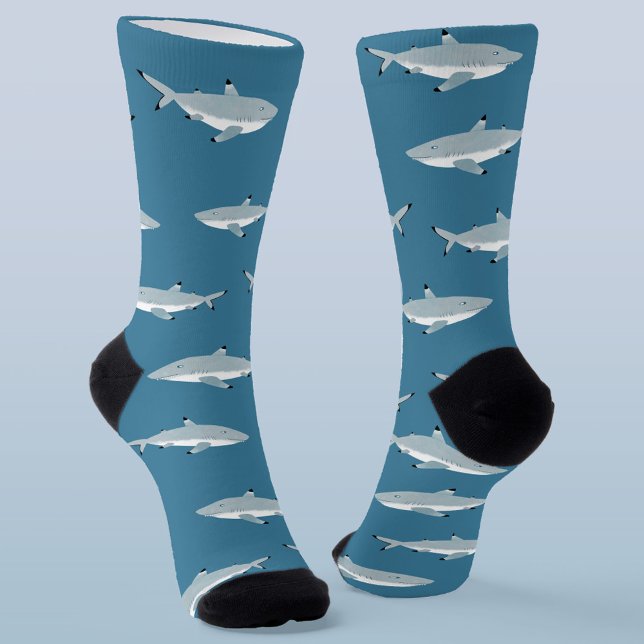 Fun Shark Socks (Black Tipped Reef Shark socks)