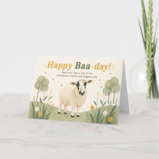 Fun sheep happy birthday card