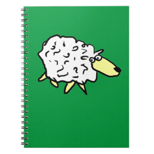 Fun Sheep in a Cartoon Style Notebook