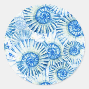 Fun Shell Pattern Classic Round Sticker
