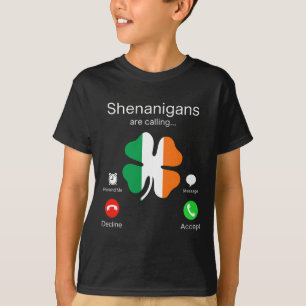 Fun Shenanigans Are Calling St Patricks Day Irish  T-Shirt
