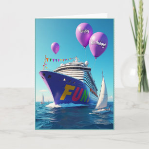 Fun Ship Birthday Card