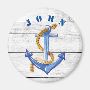 Fun Ships Anchor Personalised Magnet