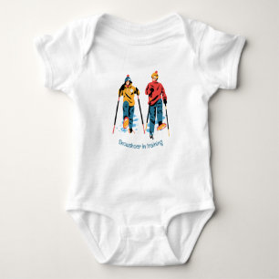 Fun Shoeshoe Showshoer in Training Quote Baby Bodysuit