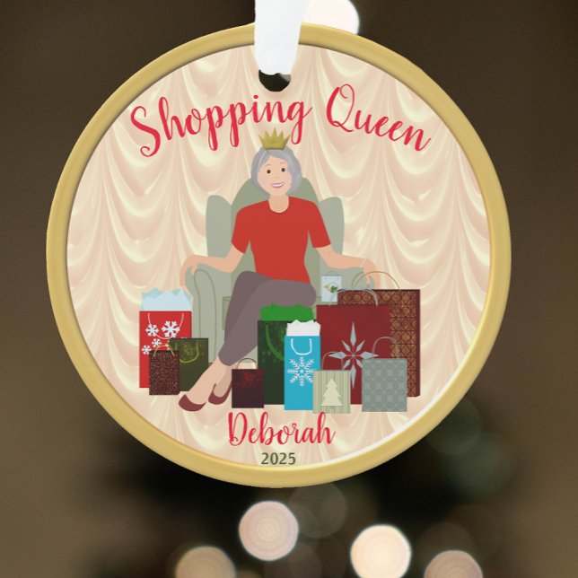 Fun Shopping Queen Acrylic Ornament (Creator Uploaded)