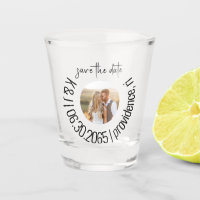 Fun Shot Glass Photo Wedding Save the Date