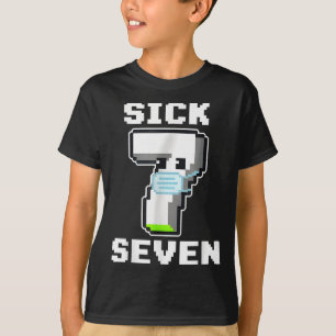 Fun Sick Seven Pixel Meme Halloween Costume Wordpl T-Shirt