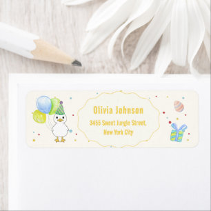 Fun Silly Goose Balloon Baby Shower Return Address