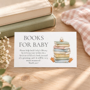 Fun Silly Goose Books for Baby Shower Enclosure Card