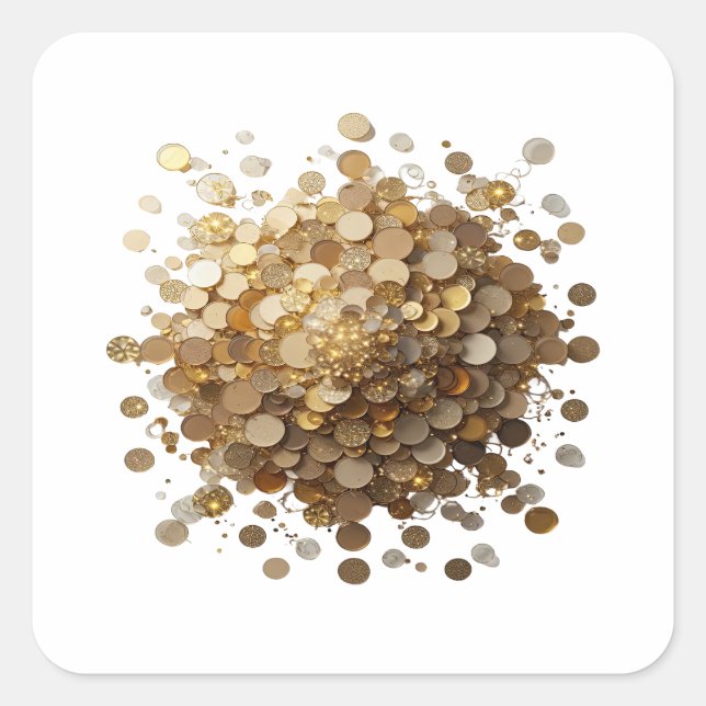 Fun Silver GOLDEN COIN EXPLOSION Craft Sticker (Front)
