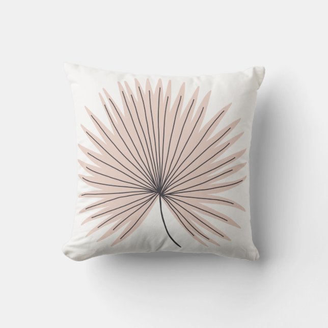 Fun Simple Blue Pink Floral Cushion (Front)