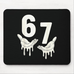 Fun Six Seven 6 7 Funny 67 Gen Alpha Slang 6-7 Mem Mouse Pad