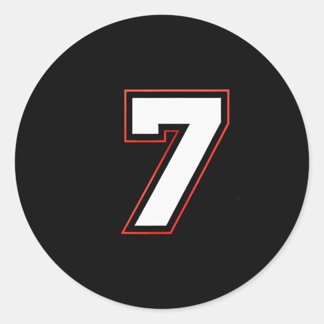 Fun Six Seven 6 7 Meme Design  Classic Round Sticker (Front)