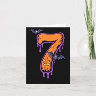 Fun Six Seven 6 7 Meme Design Couples Halloween  Card