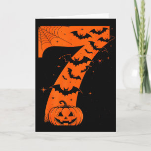 Fun Six Seven 6 7 Meme Design Couples Halloween Card