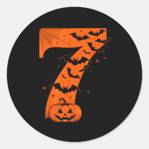 Fun Six Seven 6 7 Meme Design Couples Halloween Classic Round Sticker