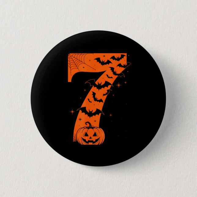 Fun Six Seven 6 7 Meme Design Couples Halloween  Cm Round Badge (Front)