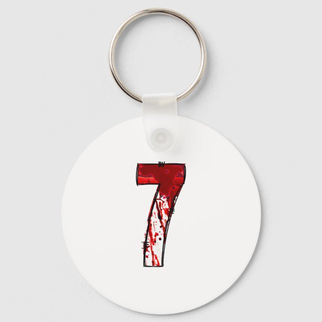 Fun Six Seven 6 7 Meme Design Couples Halloween Ho Key Ring (Front)