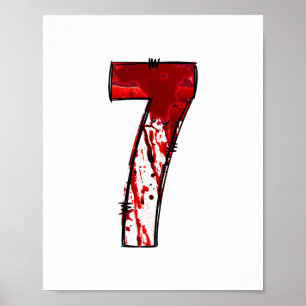 Fun Six Seven 6 7 Meme Design Couples Halloween Ho Poster