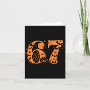 Fun Six Seven 6 7 Meme Design Couples Halloween Lo Card