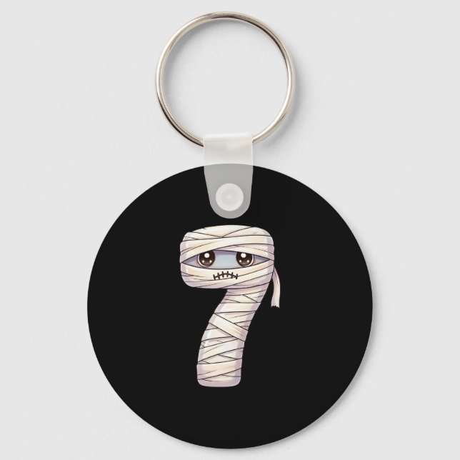 Fun Six Seven 6 7 Meme Design Couples Halloween Mu Key Ring (Front)