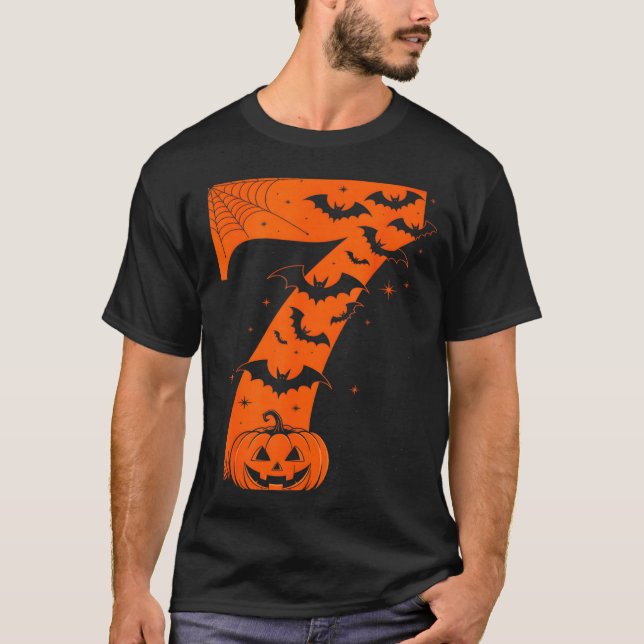Fun Six Seven 6 7 Meme Design Couples Halloween  T-Shirt (Front)