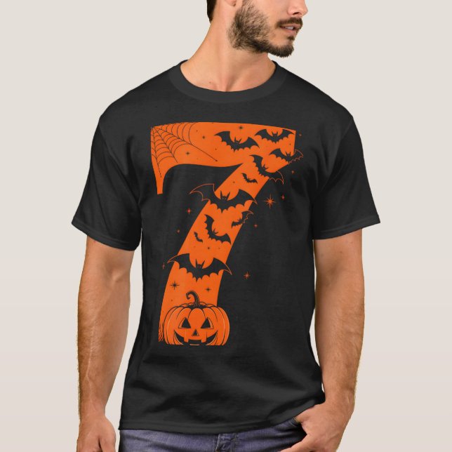 Fun Six Seven 6 7 Meme Design Couples Halloween  T-Shirt (Front)