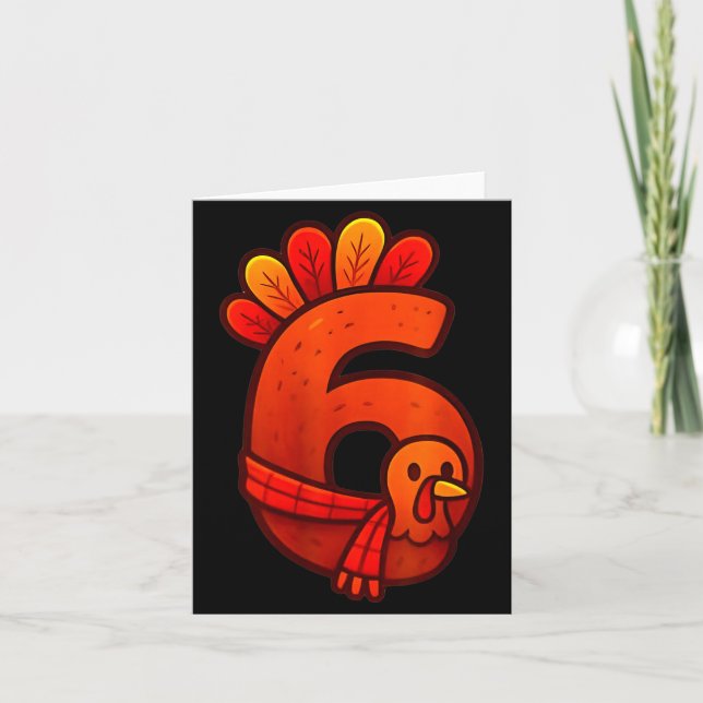 Fun Six Seven 6 7 Meme Design Couples Thanksgiving Card (Front)