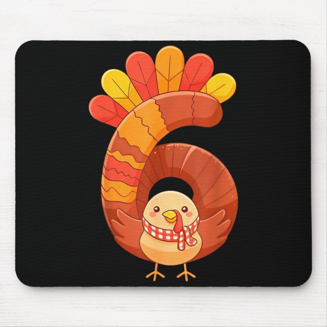 Fun Six Seven 6 7 Meme Design Couples Thanksgiving Mouse Pad (Front)