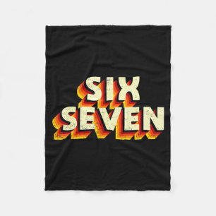 Fun Six Seven 6 7 Meme Design  Fleece Blanket
