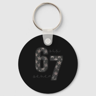 Fun Six Seven 6 7 Meme Design  Key Ring