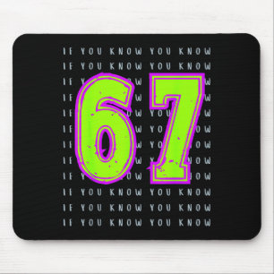 Fun Six Seven 6 7 Meme Design  Mouse Pad